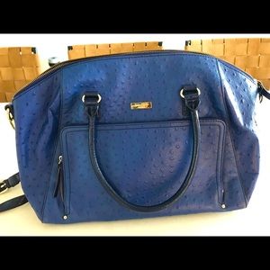 Kate Spade Blue and Gold Weekend Bag